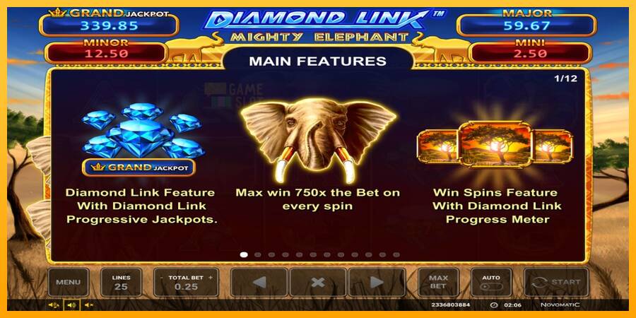 Diamond Link: Mighty Elephant automat për para të vërteta, foto 3