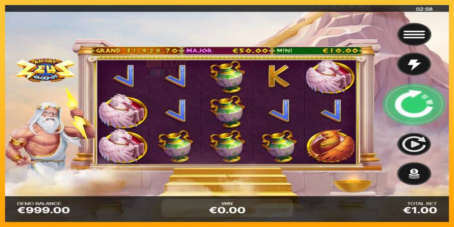 Angry Zeus Jackpot automat për para të vërteta, foto 2