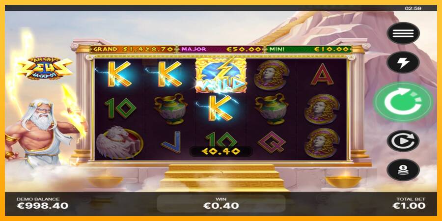 Angry Zeus Jackpot automat për para të vërteta, foto 3