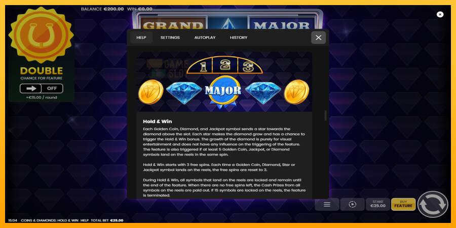 Coins & Diamonds: Hold and Win automat për para të vërteta, foto 6