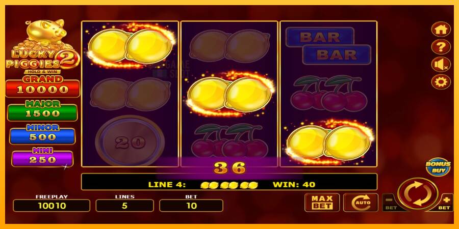 Lucky Piggies 2 Hold & Win automat për para të vërteta, foto 3