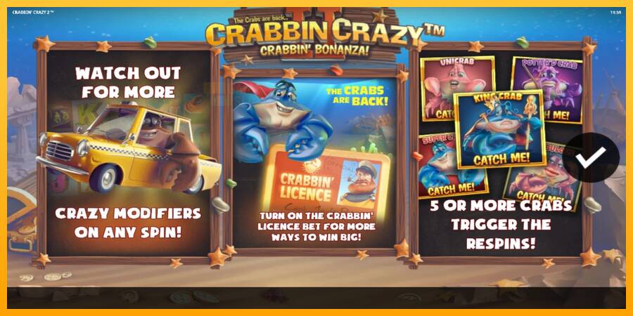 Crabbin Crazy 2 automat për para të vërteta, foto 1