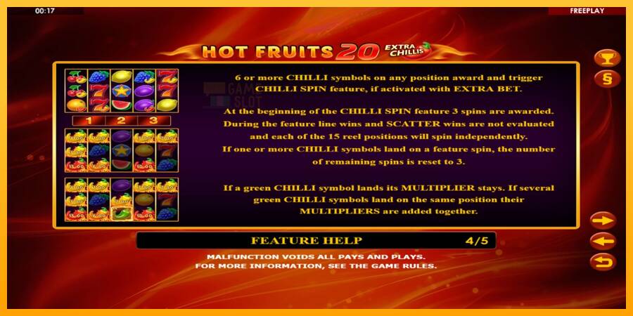 Hot Fruits 20 Extra Chillis automat për para të vërteta, foto 6