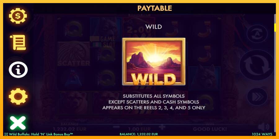 Wild Buffalo Hold N Link Bonus Buy automat për para të vërteta, foto 5