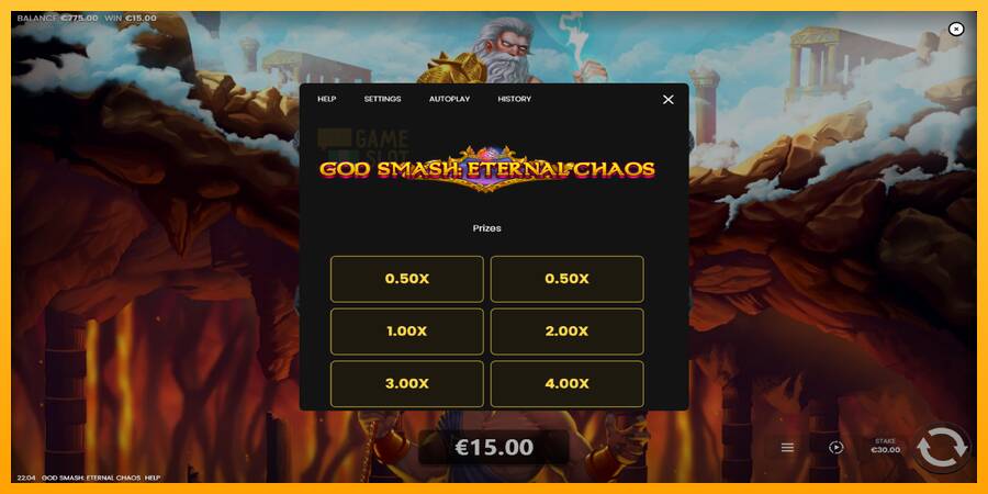 God Smash: Eternal Chaos automat për para të vërteta, foto 5