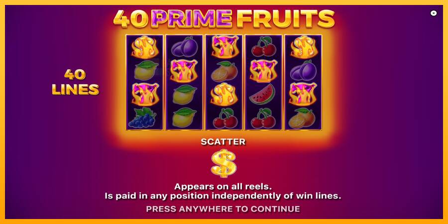 40 Prime Fruits automat për para të vërteta, foto 1