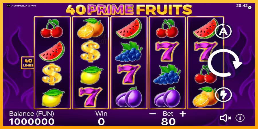 40 Prime Fruits automat për para të vërteta, foto 2