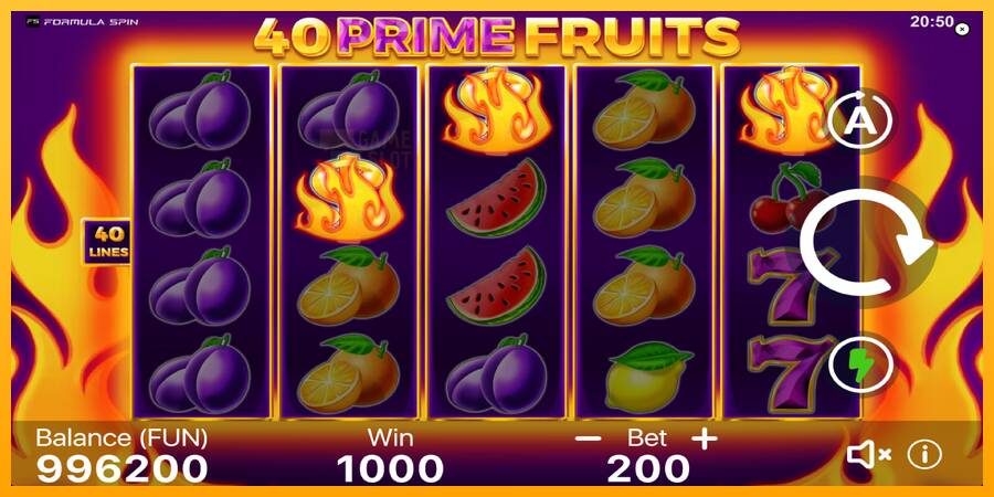 40 Prime Fruits automat për para të vërteta, foto 3