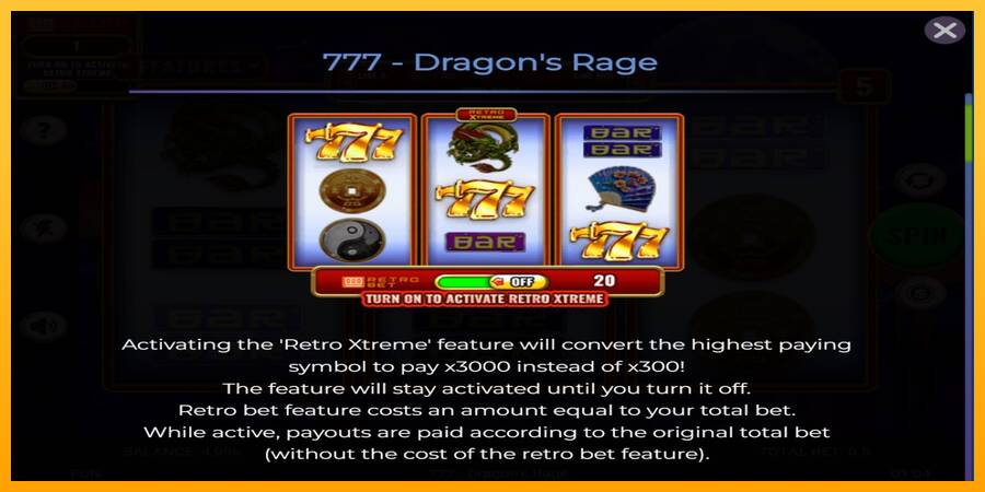 777 - Dragons Rage automat për para të vërteta, foto 4