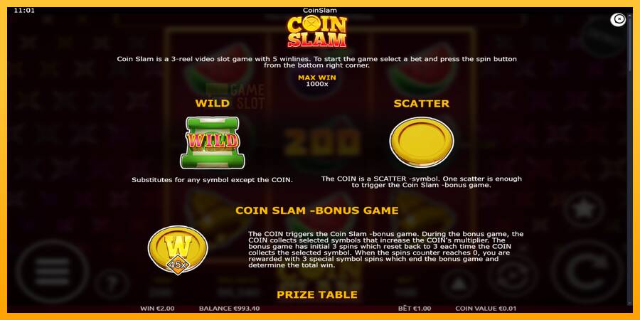 Coin Slam automat për para të vërteta, foto 5