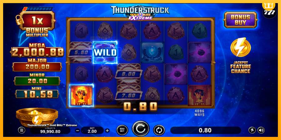 Thunderstruck Gold Blitz Extreme automat për para të vërteta, foto 3