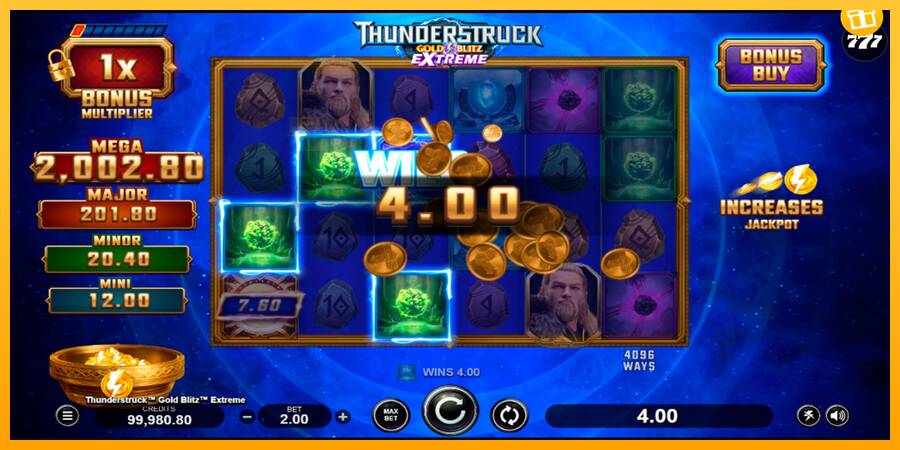 Thunderstruck Gold Blitz Extreme automat për para të vërteta, foto 5