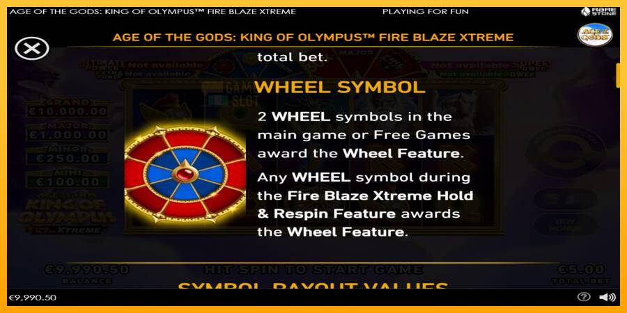 Age of the Gods: King of Olympus Fire Blaze Xtreme automat për para të vërteta, foto 5