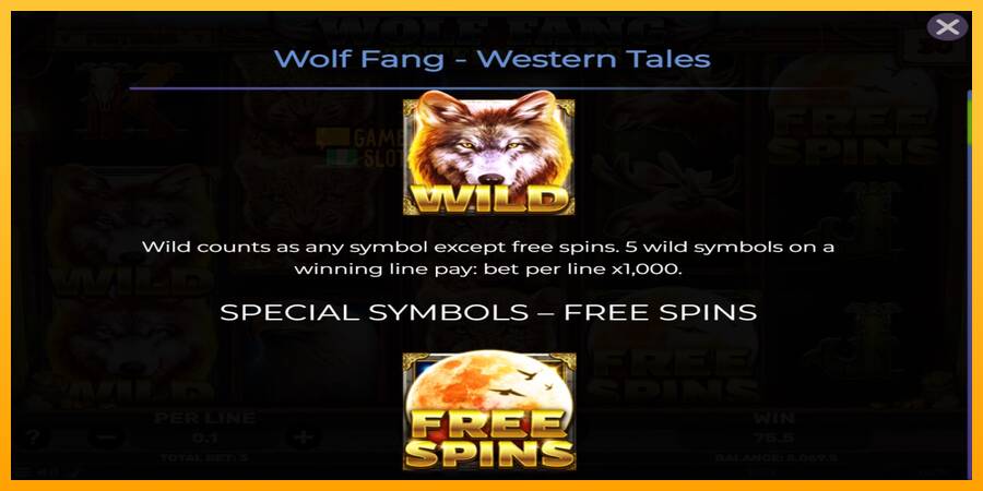 Wolf Fang - Western Tales automat për para të vërteta, foto 4