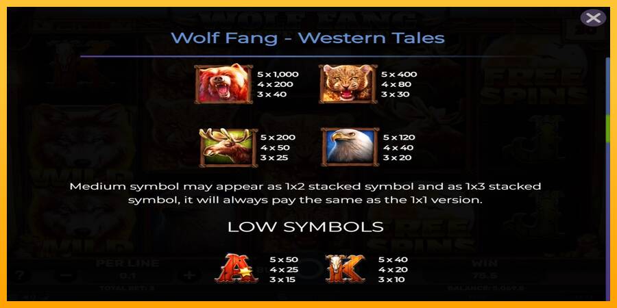 Wolf Fang - Western Tales automat për para të vërteta, foto 5