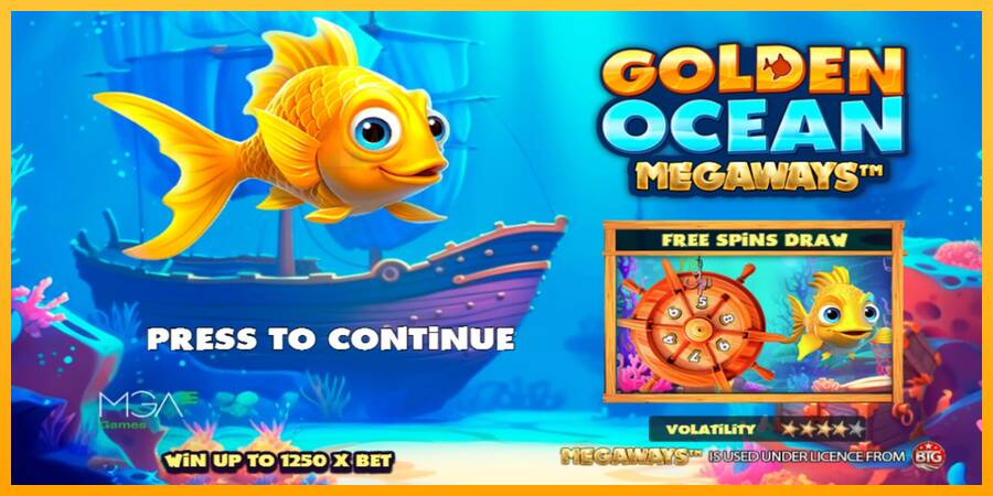 Golden Ocean Megaways automat për para të vërteta, foto 1