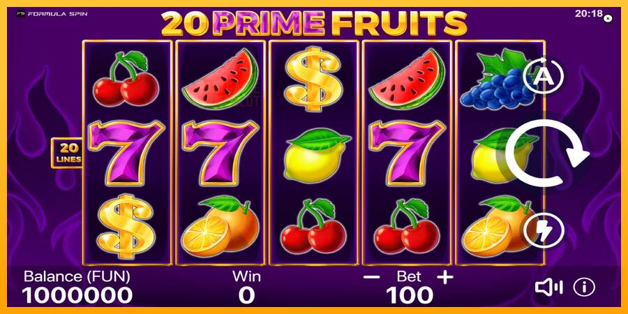 20 Prime Fruits automat për para të vërteta, foto 1