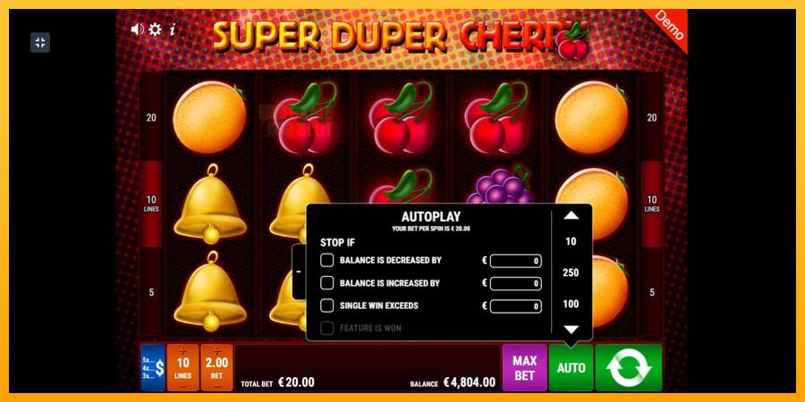 Super Duper Cherry automat për para të vërteta, foto 5