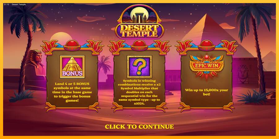 Desert Temple automat për para të vërteta, foto 1