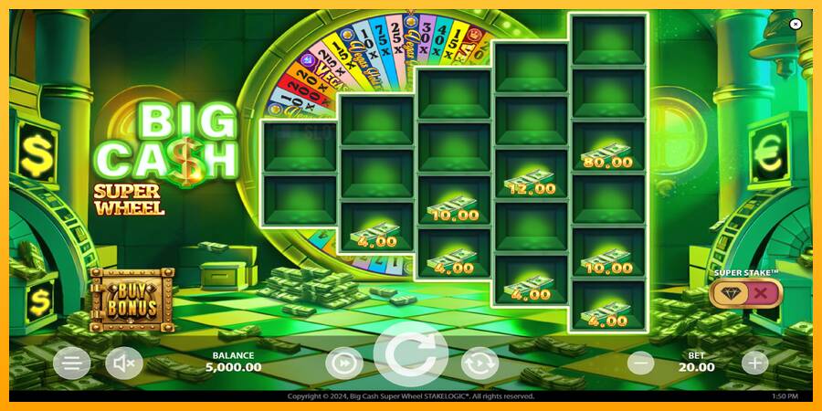 Big Cash Super Wheel automat për para të vërteta, foto 3