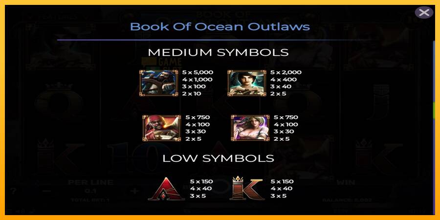 Book of Ocean Outlaws automat për para të vërteta, foto 6