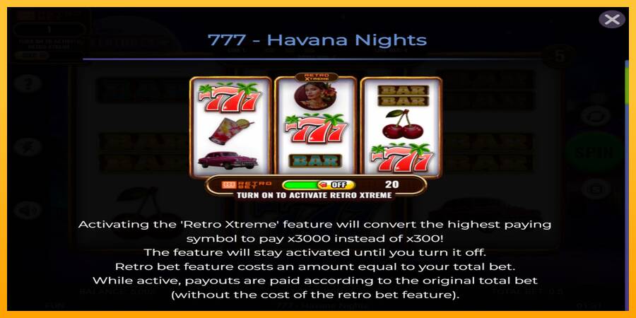 777 - Havana Nights automat për para të vërteta, foto 4