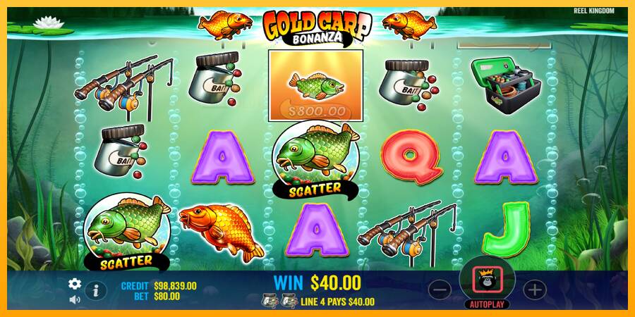 Gold Carp Bonanza automat për para të vërteta, foto 3