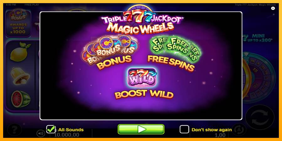 Triple 777 Jackpot Magic Wheels automat për para të vërteta, foto 1