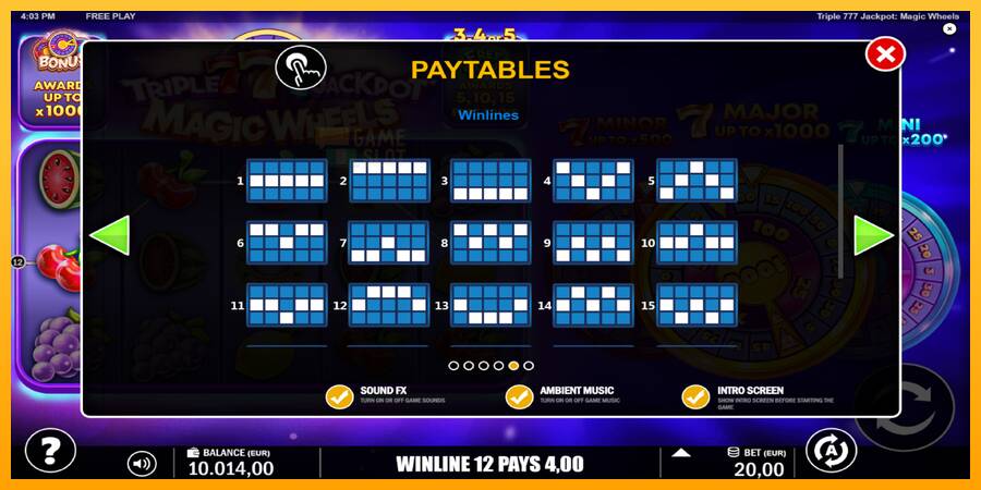 Triple 777 Jackpot Magic Wheels automat për para të vërteta, foto 7