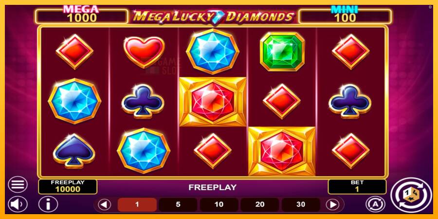 Mega Lucky Diamonds Hold & Win automat për para të vërteta, foto 1