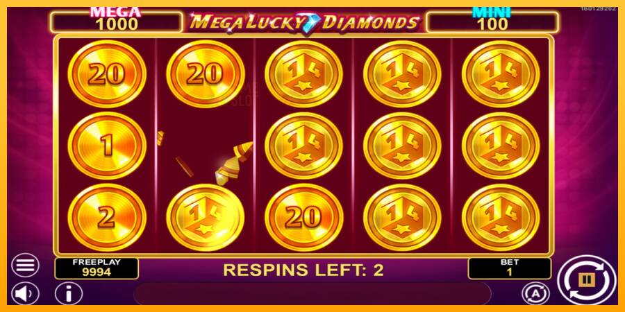 Mega Lucky Diamonds Hold & Win automat për para të vërteta, foto 3