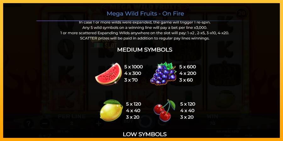 Mega Wild Fruits - On Fire automat për para të vërteta, foto 6