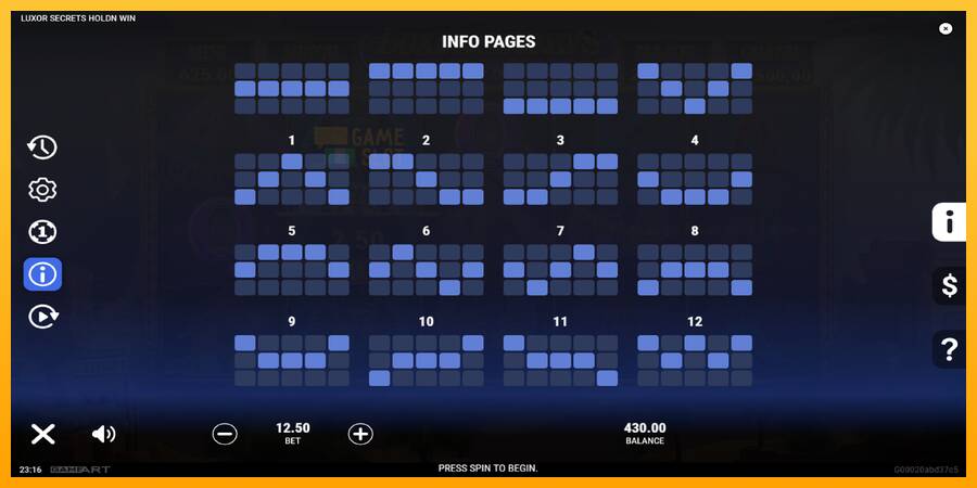Luxor Secrets Holdn Win automat për para të vërteta, foto 7