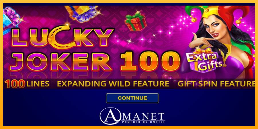 Lucky Joker 100 Extra Gifts automat për para të vërteta, foto 1