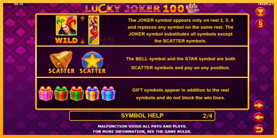 Lucky Joker 100 Extra Gifts automat për para të vërteta, foto 7