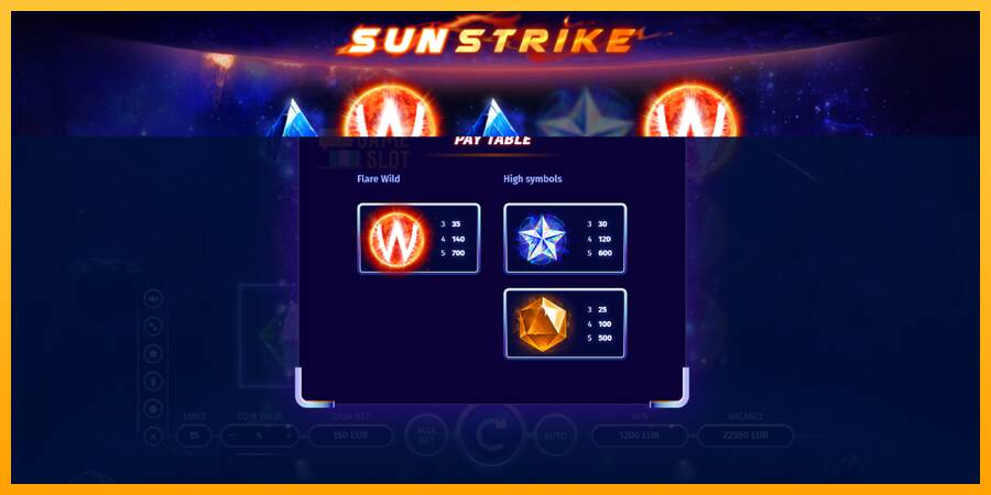 Sun Strike automat për para të vërteta, foto 5