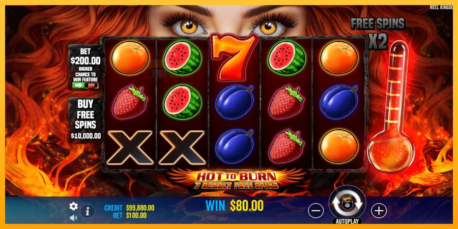 Hot to Burn - 7 Deadly Free Spins automat për para të vërteta, foto 3