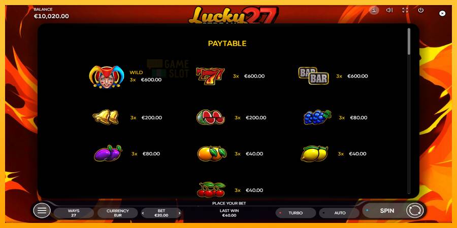 Lucky Streak 27 automat për para të vërteta, foto 5