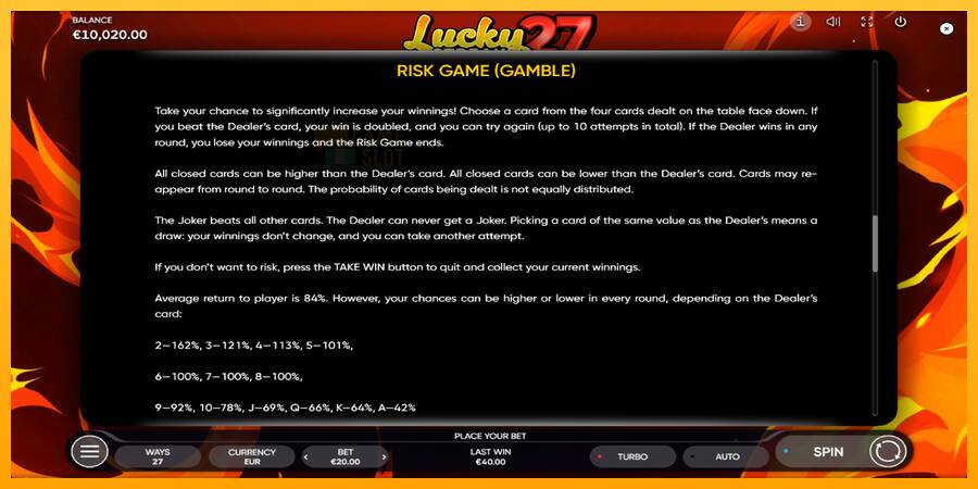 Lucky Streak 27 automat për para të vërteta, foto 6