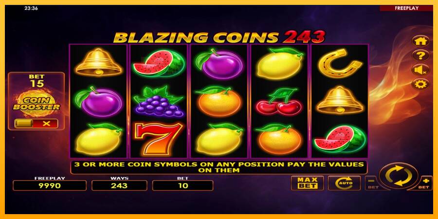 Blazing Coins 243 automat për para të vërteta, foto 2