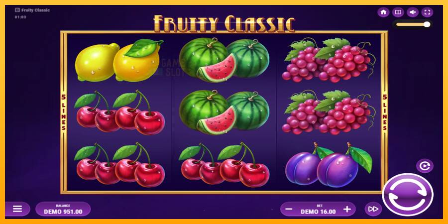 Fruity Classic automat për para të vërteta, foto 1