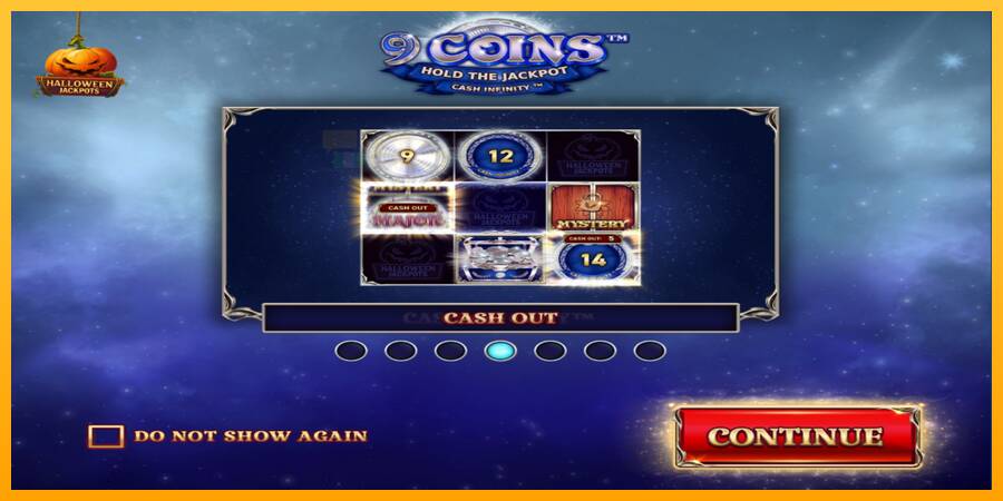 9 Coins Grand Platinum Edition Halloween Jackpot automat për para të vërteta, foto 1