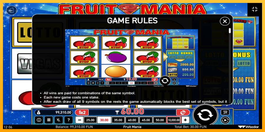 Fruit Mania automat për para të vërteta, foto 6