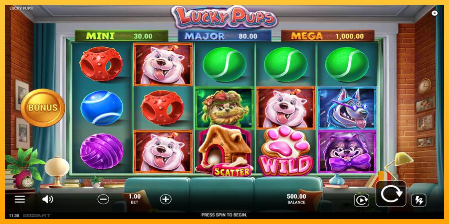 Lucky Pups automat për para të vërteta, foto 2