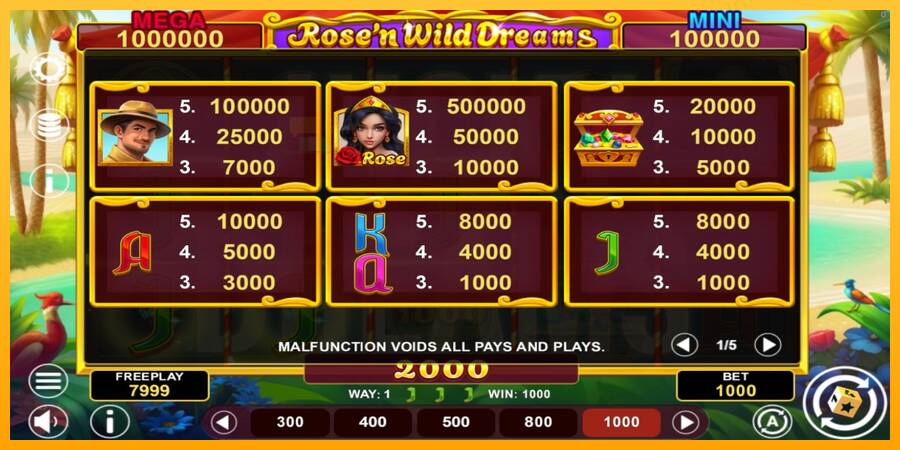 Rose’n Wild Dreams Hold & Win automat për para të vërteta, foto 4