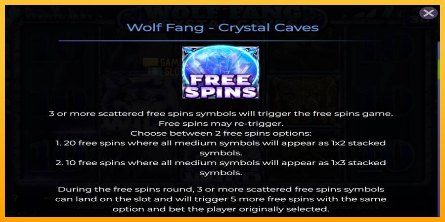 Wolf Fang - Crystal Caves automat për para të vërteta, foto 5