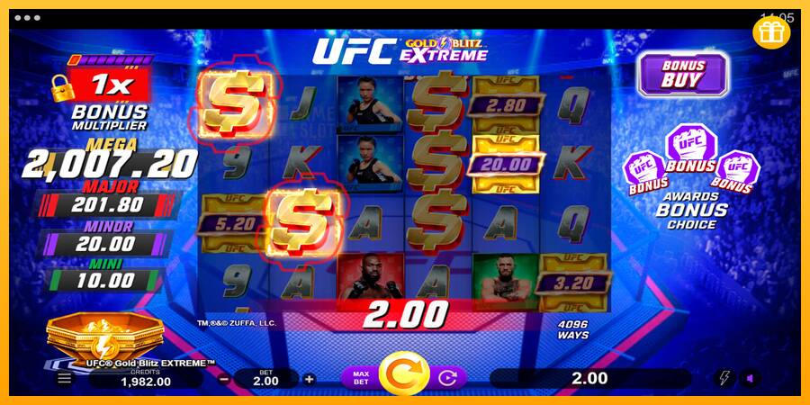 UFC Gold Blitz Extreme automat për para të vërteta, foto 3