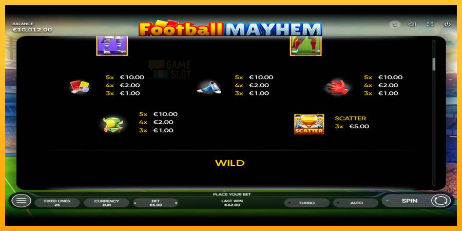 Football Mayhem automat për para të vërteta, foto 6