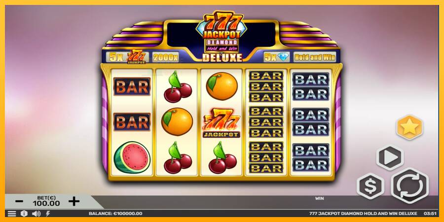 777 Jackpot Diamond Hold and Win Deluxe automat për para të vërteta, foto 2