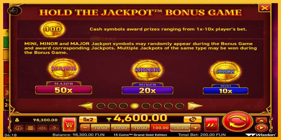 15 Coins Grand Gold Edition Score The Jackpot automat për para të vërteta, foto 6